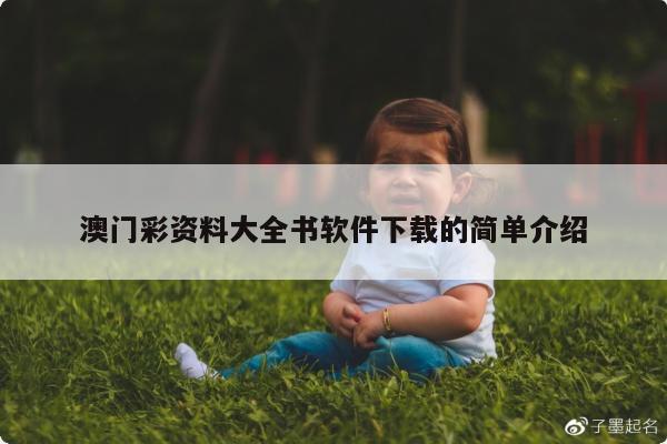 澳门彩资料大全书软件下载的简单介绍